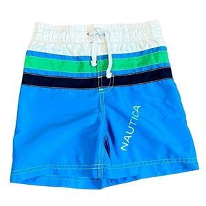 Nautica Boys Color Block Swimsuit Shorts 3T